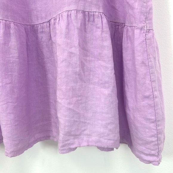 Terzo Millennio Linen Dress Made in Italy Size XS Lilac Purple Resort Vacation - Picture 4 of 10